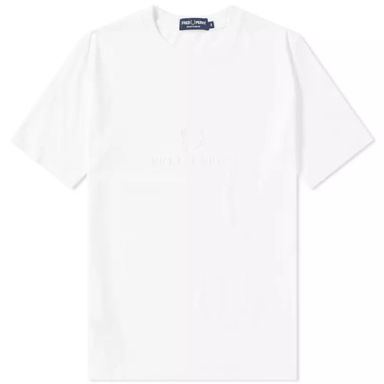 White Embroidery T-shirt front